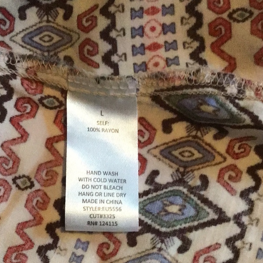 ELODIE women’s lightweight boho aztec print sleeveless tank top, size M - Picture 4 of 5